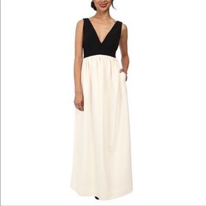 Jill Jill Stuart Gown - Sleeveless Deep V-Neck Color Block